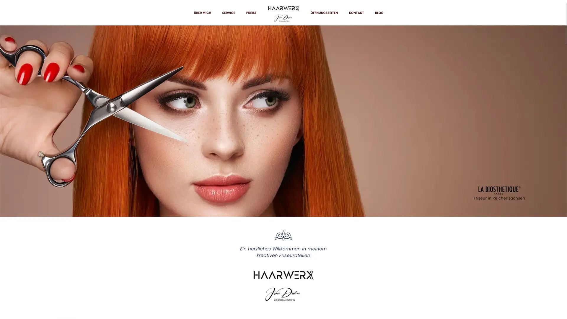 Webdesign Reichensachsen - Webseite für einen Friseur