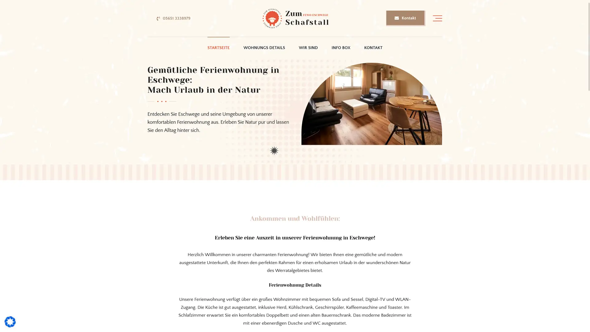 Webdesign für Witzenhausen -Webseite für eine Ferienwohnung