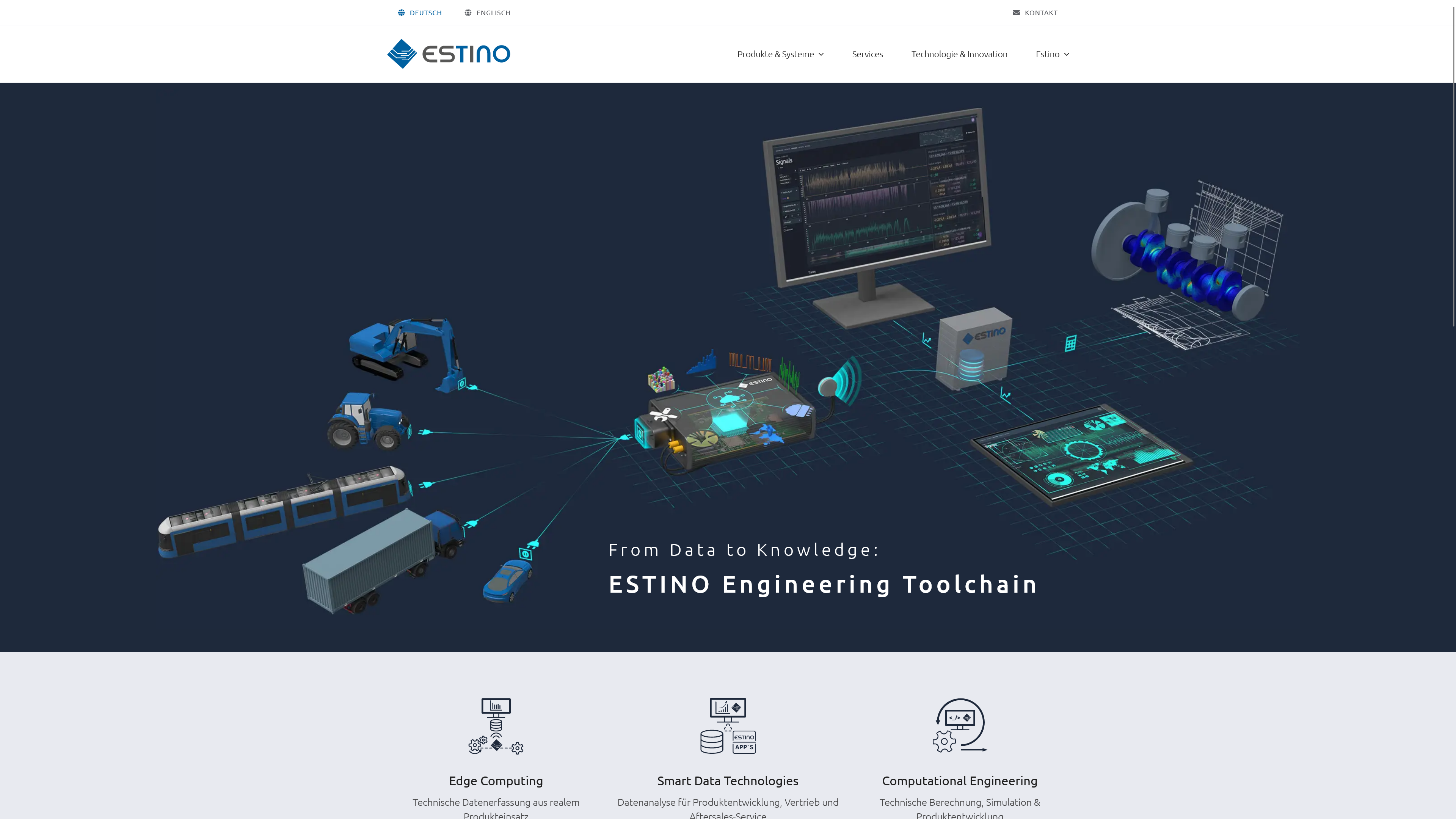 Webdesign für Dresden - Technologie Webseite ESTINO