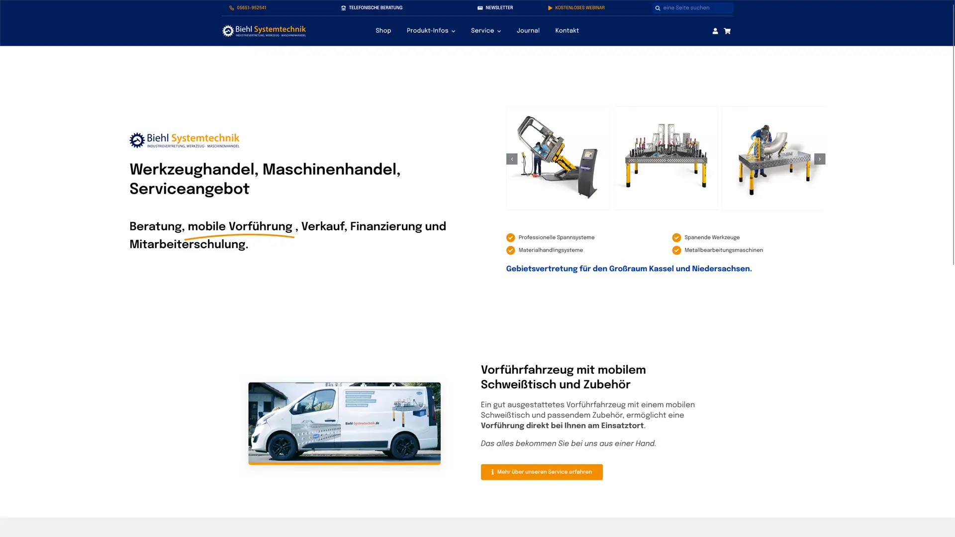 Webdesign für Mühlhausen - Webseite für Werkzeughandel